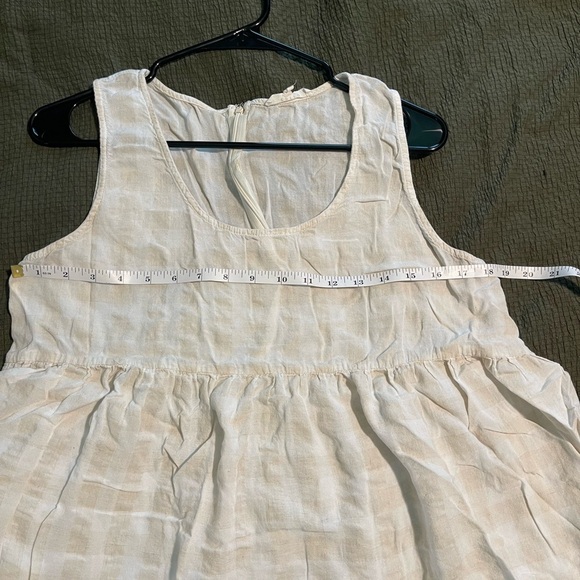 Tan and white checkered tank top - Picture 5 of 7